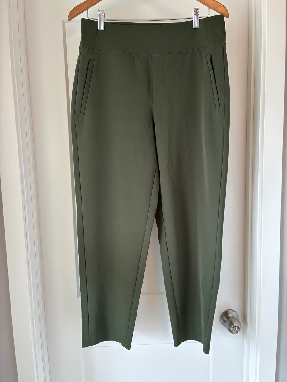 Athleta Olive Green Slim Straight Chinos